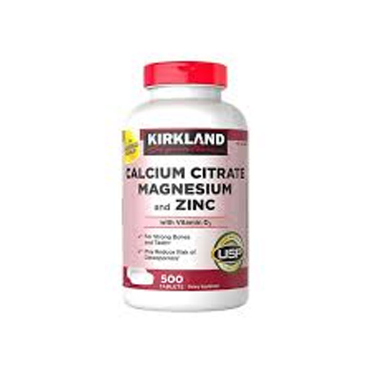 Kirkland Signature Calcium, Magnesium & Zinc + Vitamin D3, 500 Tablets