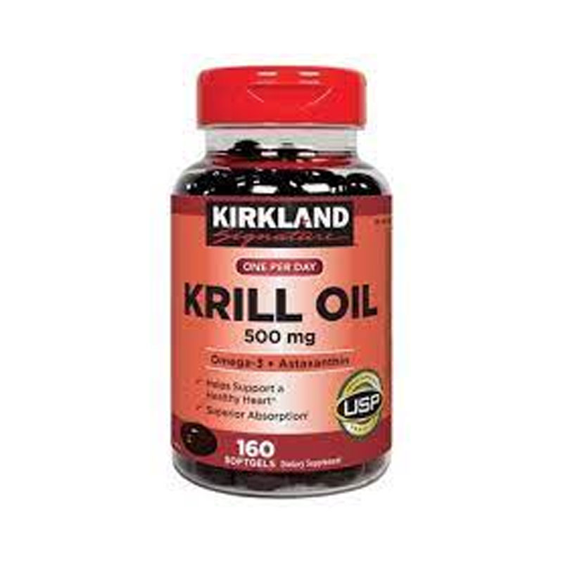 Kirkland Signature Krill Oil 500 Milligram 160 Softgels