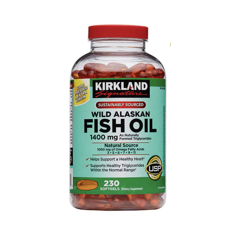 Kirkland Signature Wild Alaskan Fish Oil 1400 mg 230 Softgels