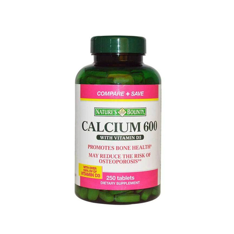 Nature's Bounty Calcium 600mg with Vitamin D3 250 Tablets