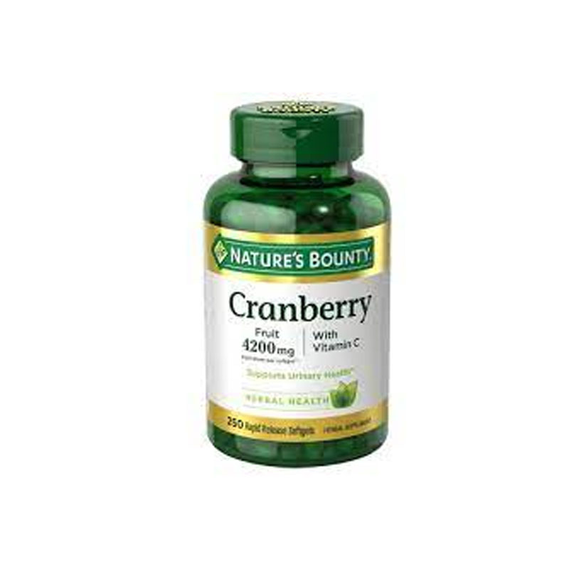 Nature’s Bounty Cranberry with Vitamin C, 4200mg, 250 softgels