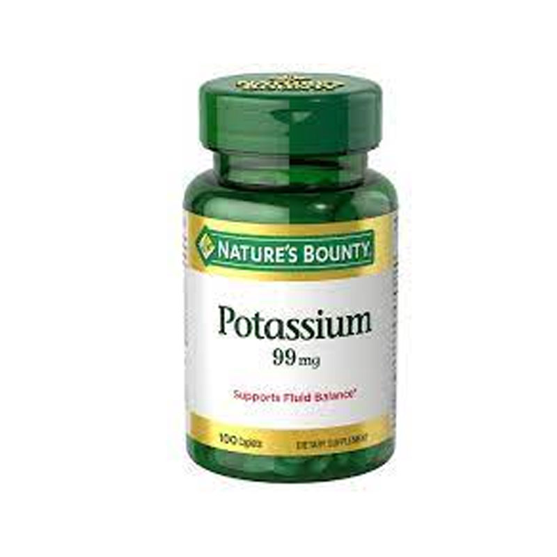 Nature's Bounty Potassium Gluconate 99mg, 100 Caplets