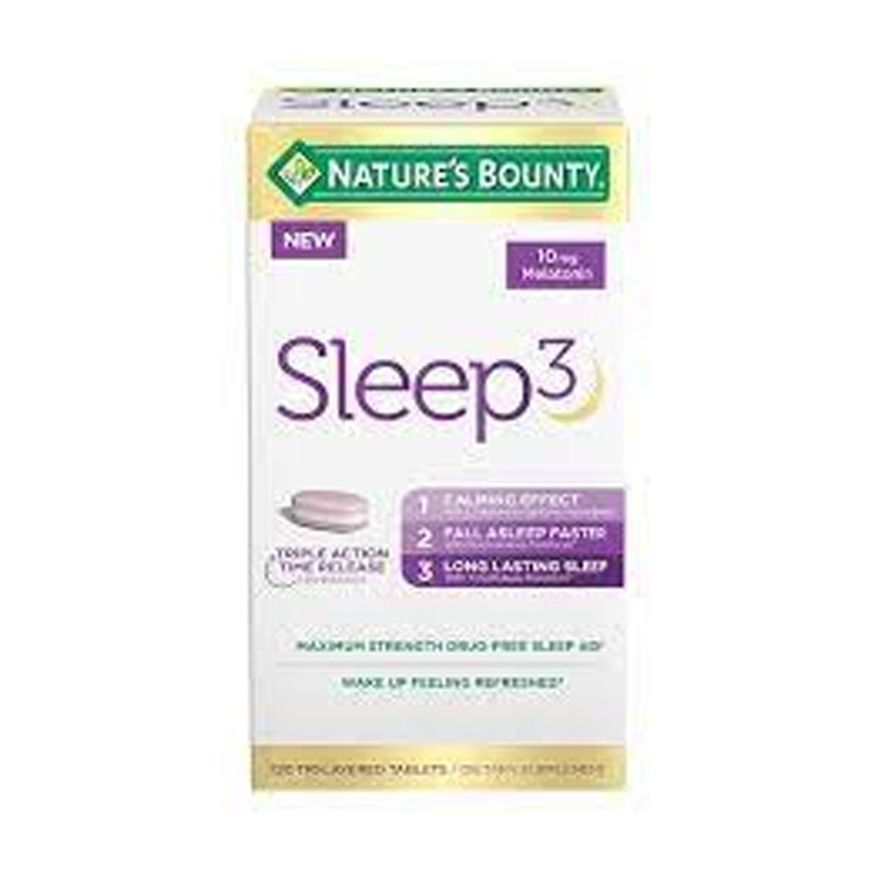 Nature's Bounty Sleep3 10mg Melatonin, 120 Tablets