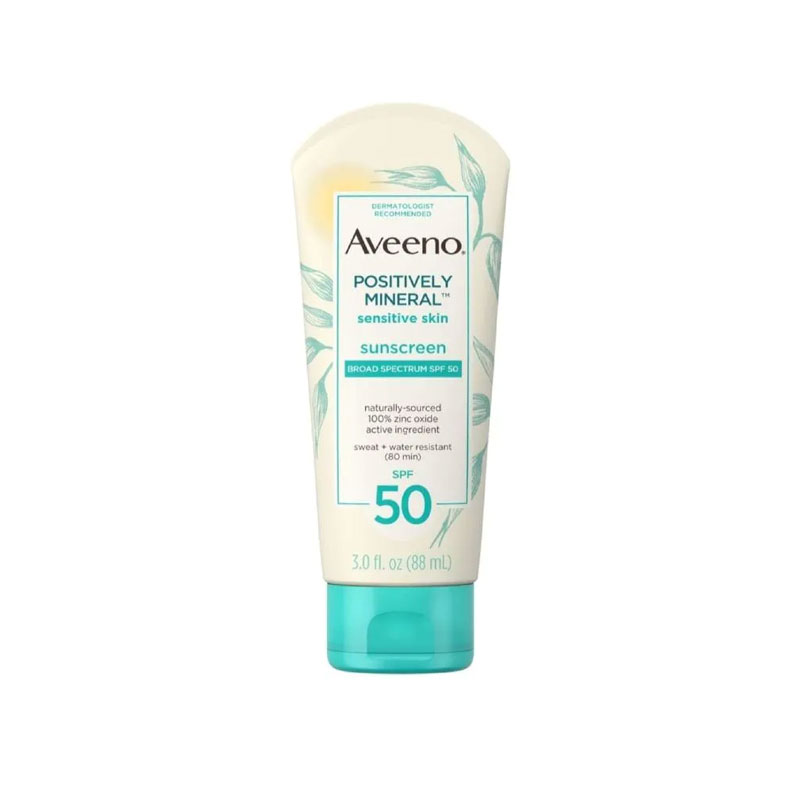 Aveeno Positively Mineral Sensitive Skin Sunscreen SPF 50 88ml