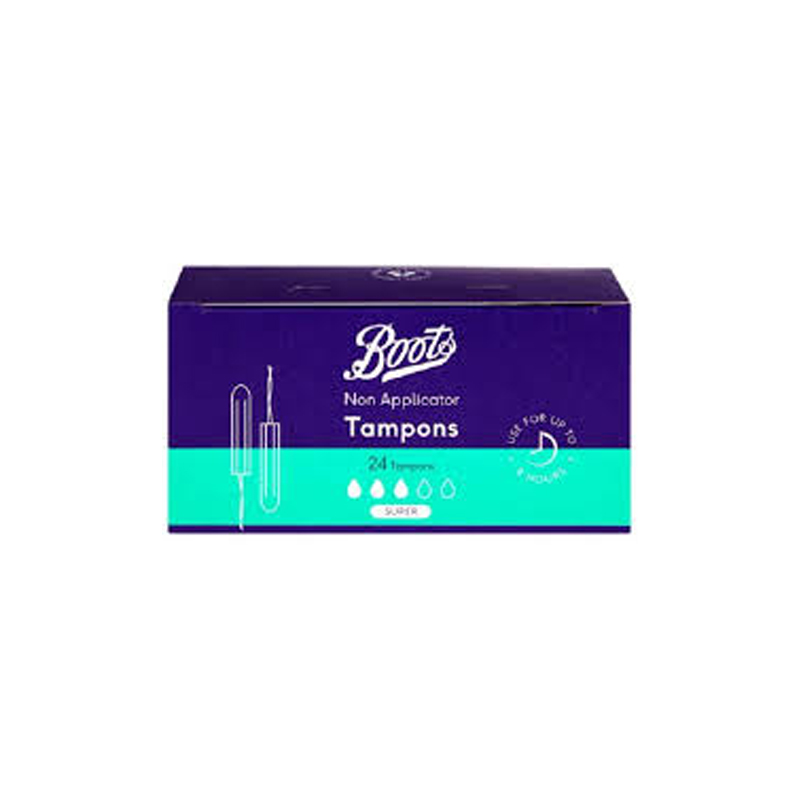 BOOTS Non Applicator Tampons Super 24 Pis (UK)