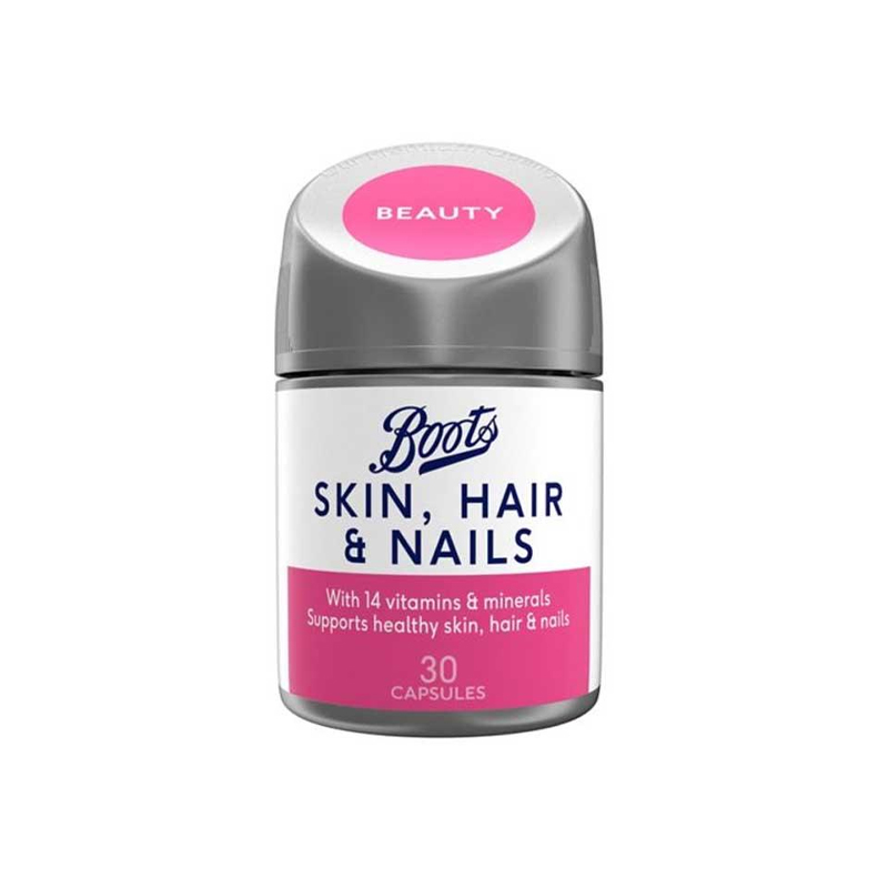 BOOTS with 15 VITAMINS SKIN, Hair & Nails 30 Capsules