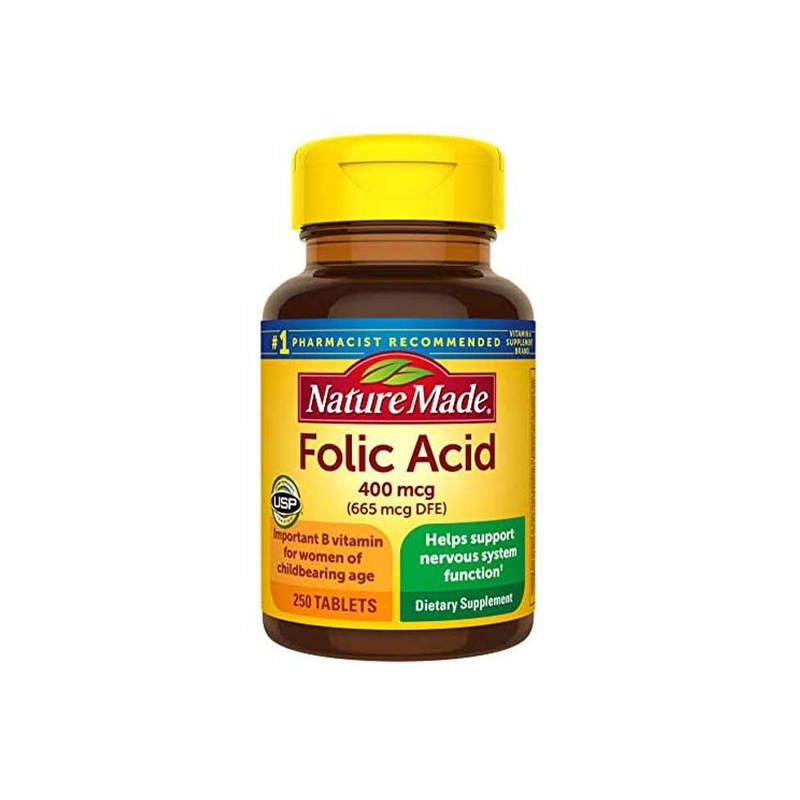 Nature Made Folic Acid 400 mcg 250 Tablets