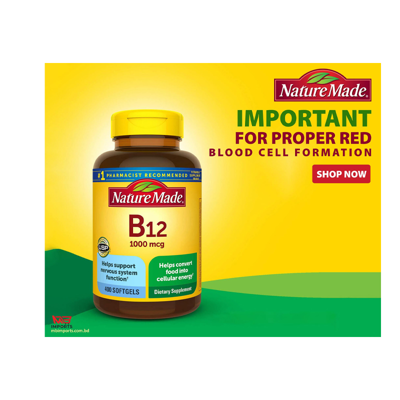 Nature Made Vitamin B12 1000mcg -(400) Softgels