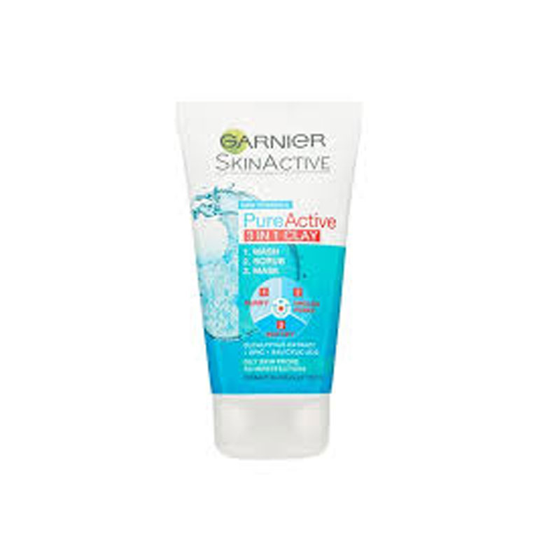 Garnier SkinActive Pure Active 3in1 Clay Wash 150ml