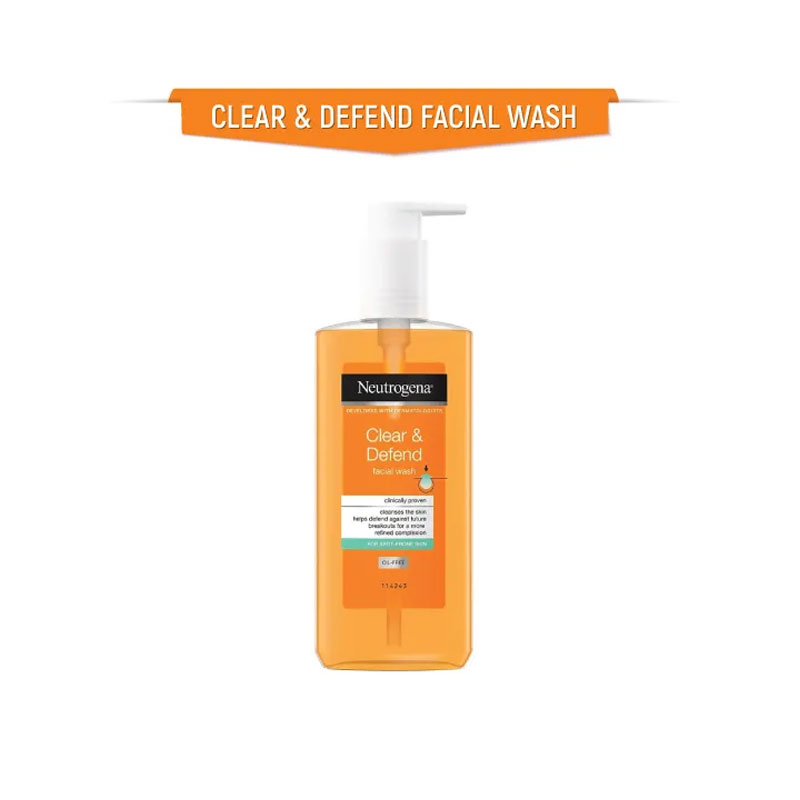 NEUTROGENA CLEAR AND DEFEND FACIAL WASH -200ML