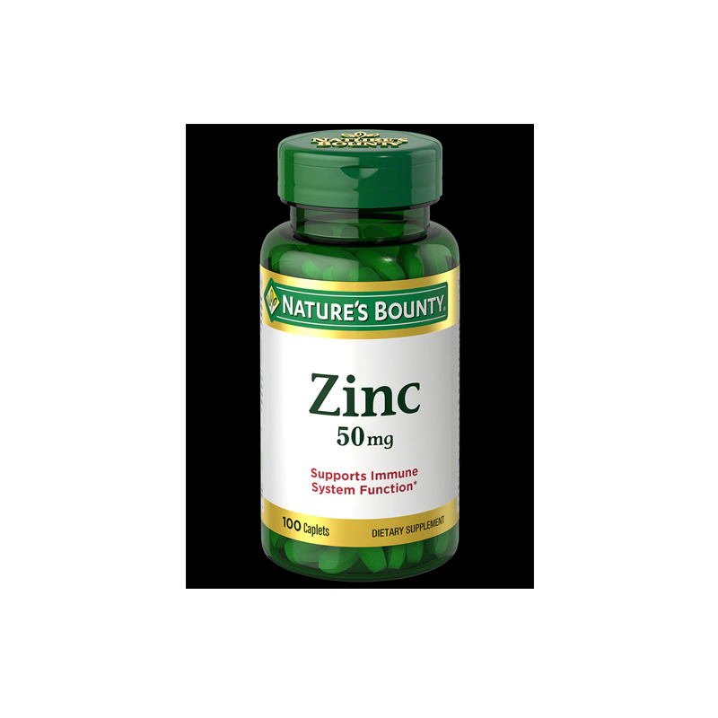 Nature's Bounty Zinc, Immune Support, 50 mg, 100 Caplets