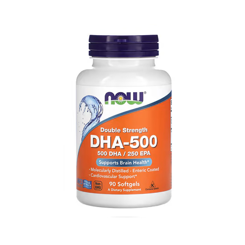 NOW , DHA-500 with 250 EPA, Supports Brain Health, 90 Softgels