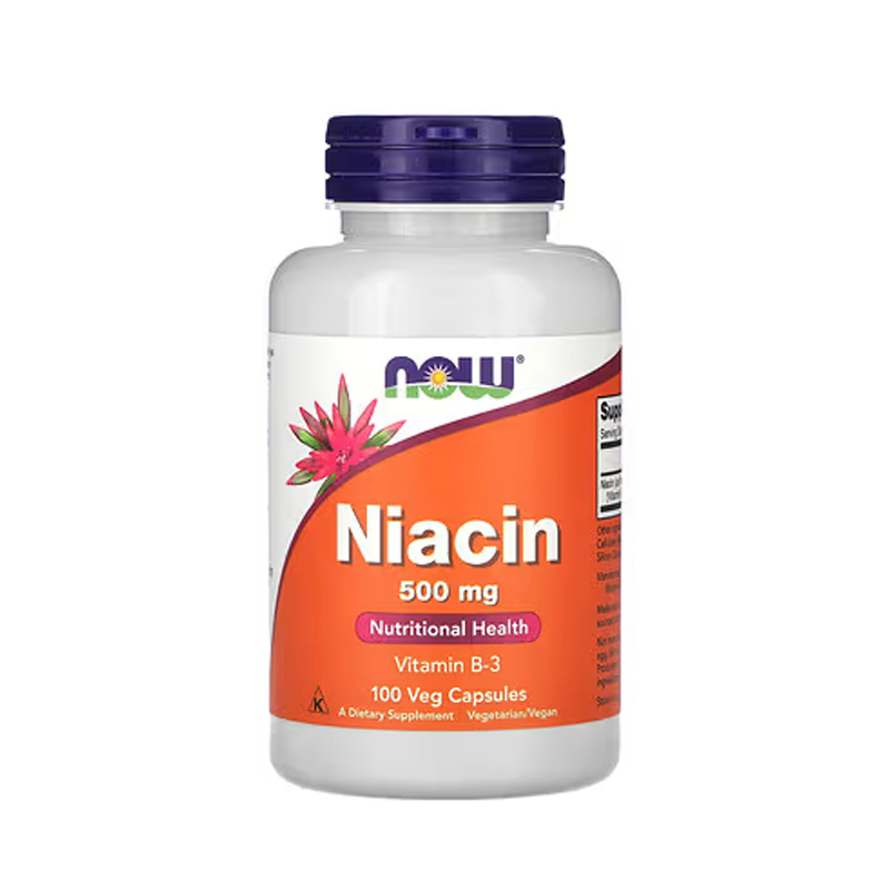 NOW Foods Supplements, Niacin 500 mg, 100 Capsules