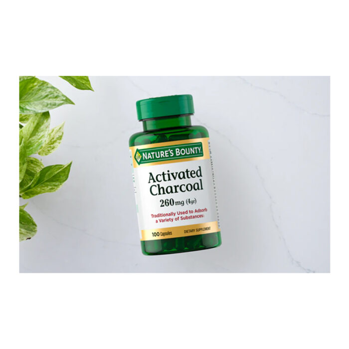 Nature's Bounty Activated Charcoal 260 mg, 100 Capsules