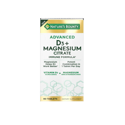 Nature’s Bounty Advanced Vitamin D3 with Magnesium Citrate 90 Tab
