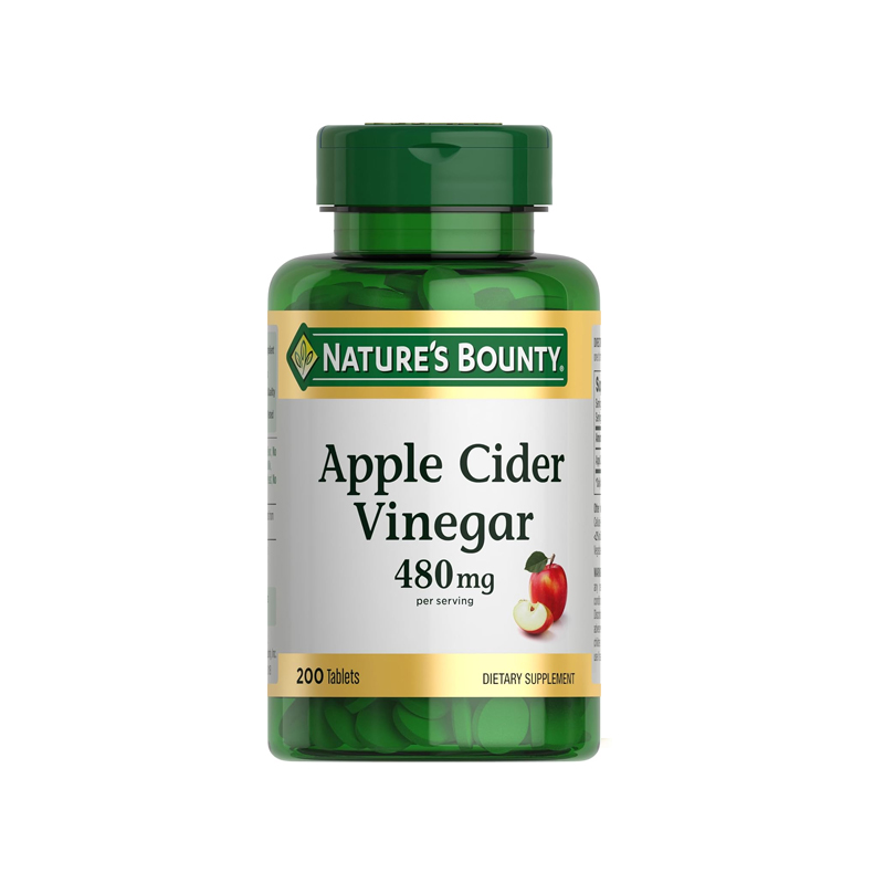 Nature's Bounty Apple Cider Vinegar 480mg, 200 Tablets (USA)