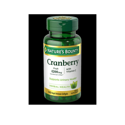 Nature's Bounty Cranberry 4200mg With Vitamin C -120 Softgels