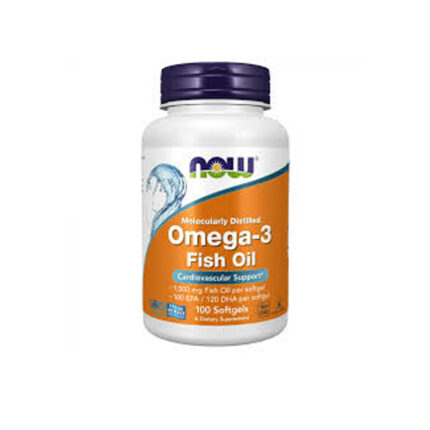 Now Molecularly Distilled Omega-3 fish oil -100 Softgels