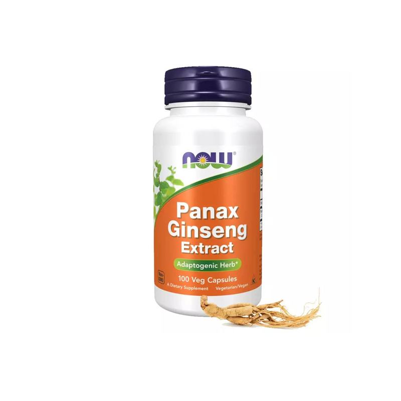 Now Panax Ginseng Adaptogenic Herb 100 Veg Capsules