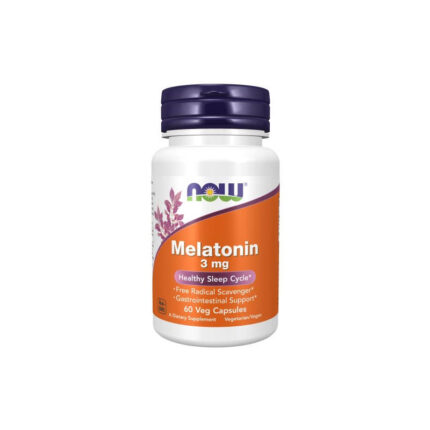 NOW Supplements, Melatonin 3 mg, 60 Veg Capsules