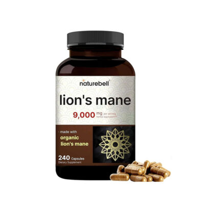 Naturebell Lions Mane 9,000mg Per Serving, 240 Capsules