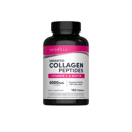 NeoCell Grassfed Collagen Peptides plus C and Biotin, 180 Caplets