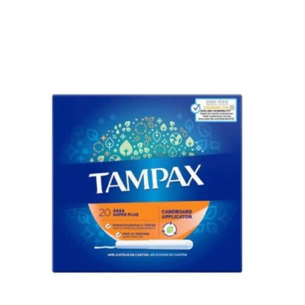 Tampax Super Plus Protective Skirt Cardboard Applicator