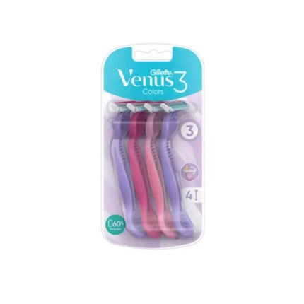 Gillette Venus 3 Colors Razors (4 in pack of 1)