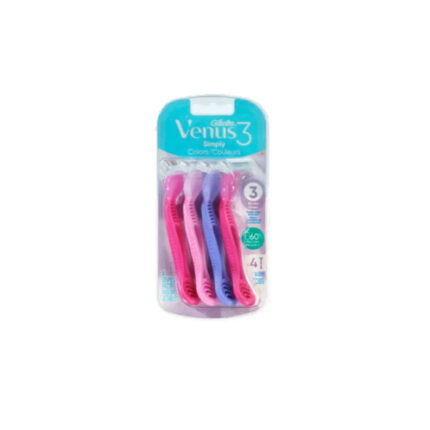 Gillette Venus 3 Colors Razors x4