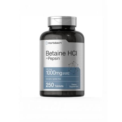 Horbaach Betaine HCl + Pepsin 1000 mg with Ginger - 250 Tablets