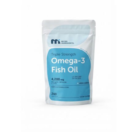 Micro Ingredients Triple Strength Omega-3 Fish Oil 4,200 mg, Lemon Flavor - 240 Softgels
