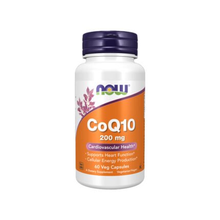 NOW Foods CoQ10 (Coenzyme Q10) 200 mg, Cardiovascular Health - 60 Veg Capsules