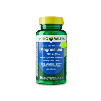 Spring Valley High Absorption Magnesium 200 mg - 60 Vegetarian Capsules
